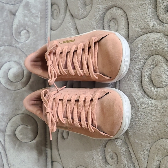 Puma Women's Pink Suede Sneakers - Picture 3 of 5